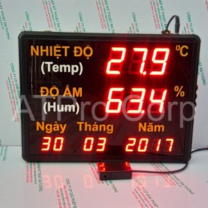 ĐỒNG HỒ ĐO NHIỆT ĐỘ ĐỘ ẨM, NGÀY THÁNG NĂM (MÃ: AT-THMT-D-S)
