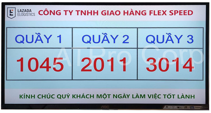 Màn hình LCD hiển thị trong hệ thống xếp hàng tự động