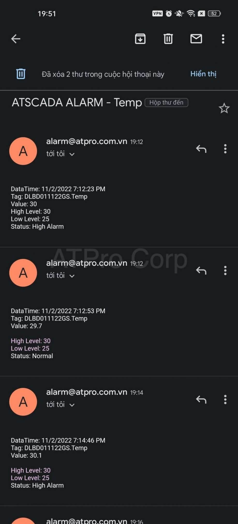 Hệ thống cảnh báo nhiệt ẩm phòng server ATPro