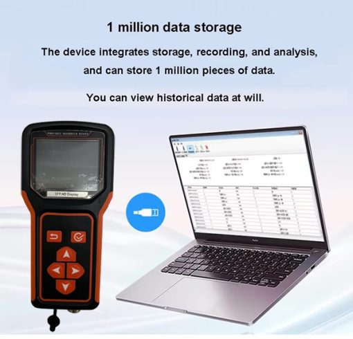 Kết nối với máy tính thông qua cổng USB, lưu trữ dữ liệu vào máy tính.