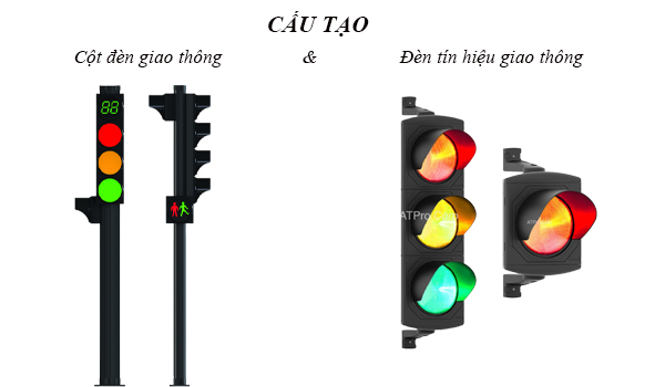 Cấu tạo cột đèn giao thông và đèn tín hiệu giao thông