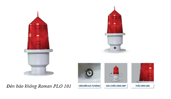 Mẫu sản phẩm đèn báo không Roman PLO 101
