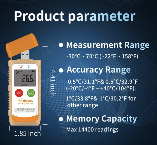 Bộ ghi nhiệt độ độ ẩm USB FRIGGA M1H