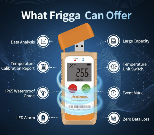 Bộ ghi nhiệt độ USB FRIGGA M2D