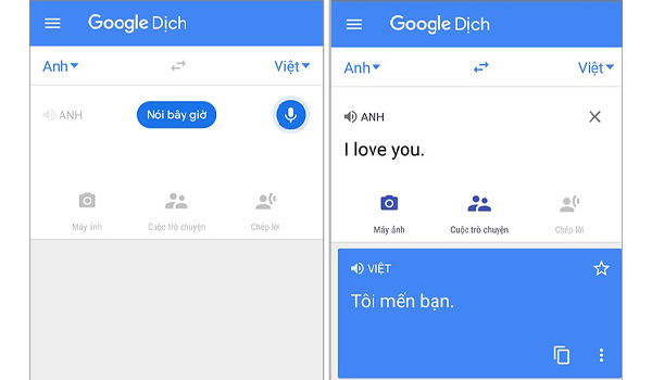 Google Translate hỗ trợ dịch thuật bằng giọng nói