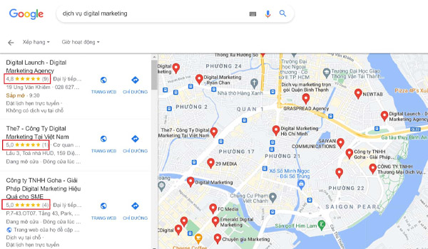 Đánh giá Google Maps giúp doanh nghiệp dễ lên top tìm kiếm