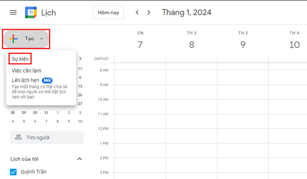 Tạo sự kiện dễ dàng với Google Calendar