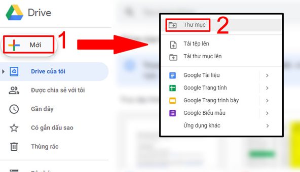 Tạo tệp/thư mục mới dễ dàng trên Google Drive