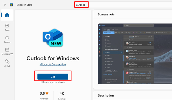 Cài đặt ứng dụng Outlook trên máy tính hệ điều hành Windows