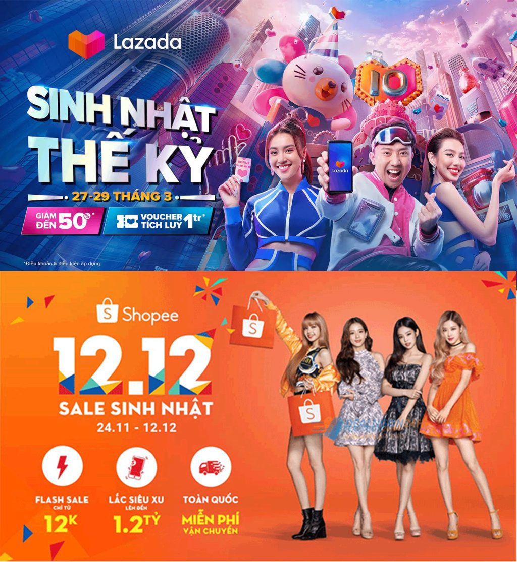 Những đợt sale lớn nhất năm trên Lazada, Tiki, Shopee