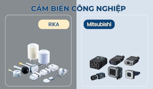 Cảm biến công nghiệp RIKA với Cảm biến công nghiệp Mitsubishi