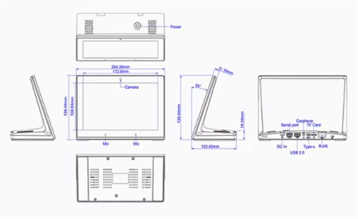 Màn hình đánh giá nhân viên phục vụ YC-8027T 10