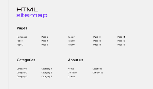 Sitemap HTML chủ yếu dành cho người dùng