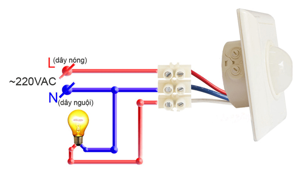 Kết nối dây điện của cảm biến vào nguồn điện theo đúng hướng dẫn của nhà sản xuất