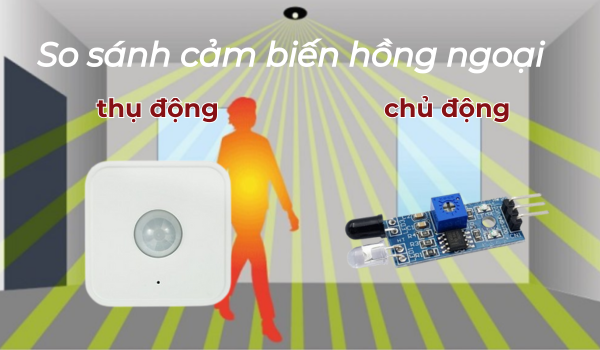 So sánh cảm biến hồng ngoại thụ động và cảm biến hồng ngoại chủ động