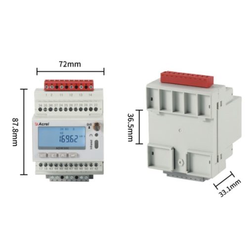 Kích thước đồng hồ điện năng không dây ACREL ADW300