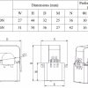 Kích thước của CT ghép nối cho ADW310