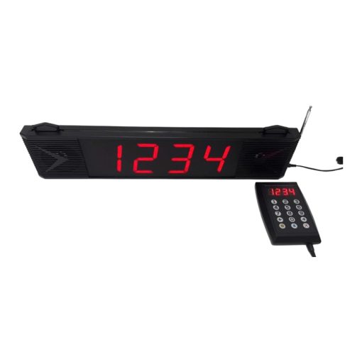Bộ gọi số thứ tự không dây 4 số JT-204Q gồm bảng LED hiển thị và bàn phím gọi số