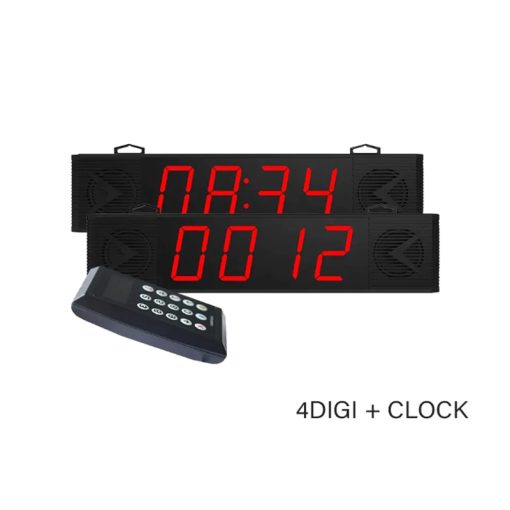 Bộ gọi số thứ tự không dây 4 số JT-204Q vừa hiển thị giờ, vừa hiển thị số thứ tự