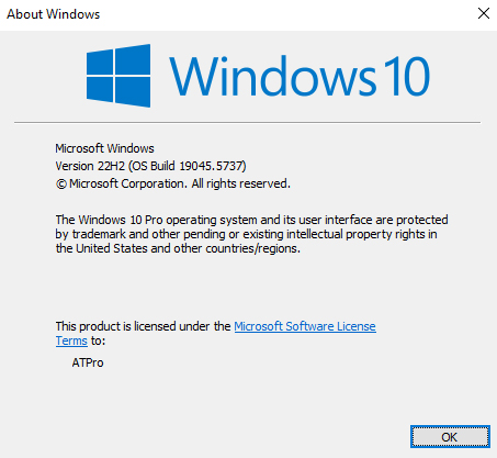 Kiểm tra phiên bản Windows đang sử dụng trên máy tính bằng lệnh winver