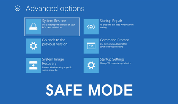 Sử dụng chế độ Safe Mode
