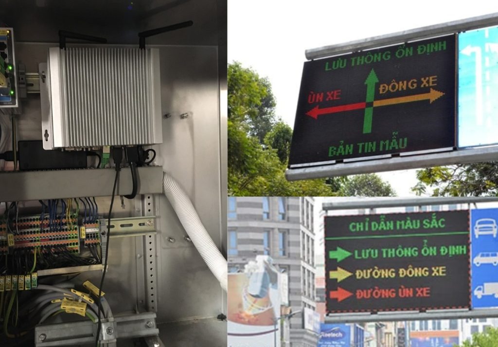Máy tính công nghiệp sử dụng chạy thông tin biển báo giao thông