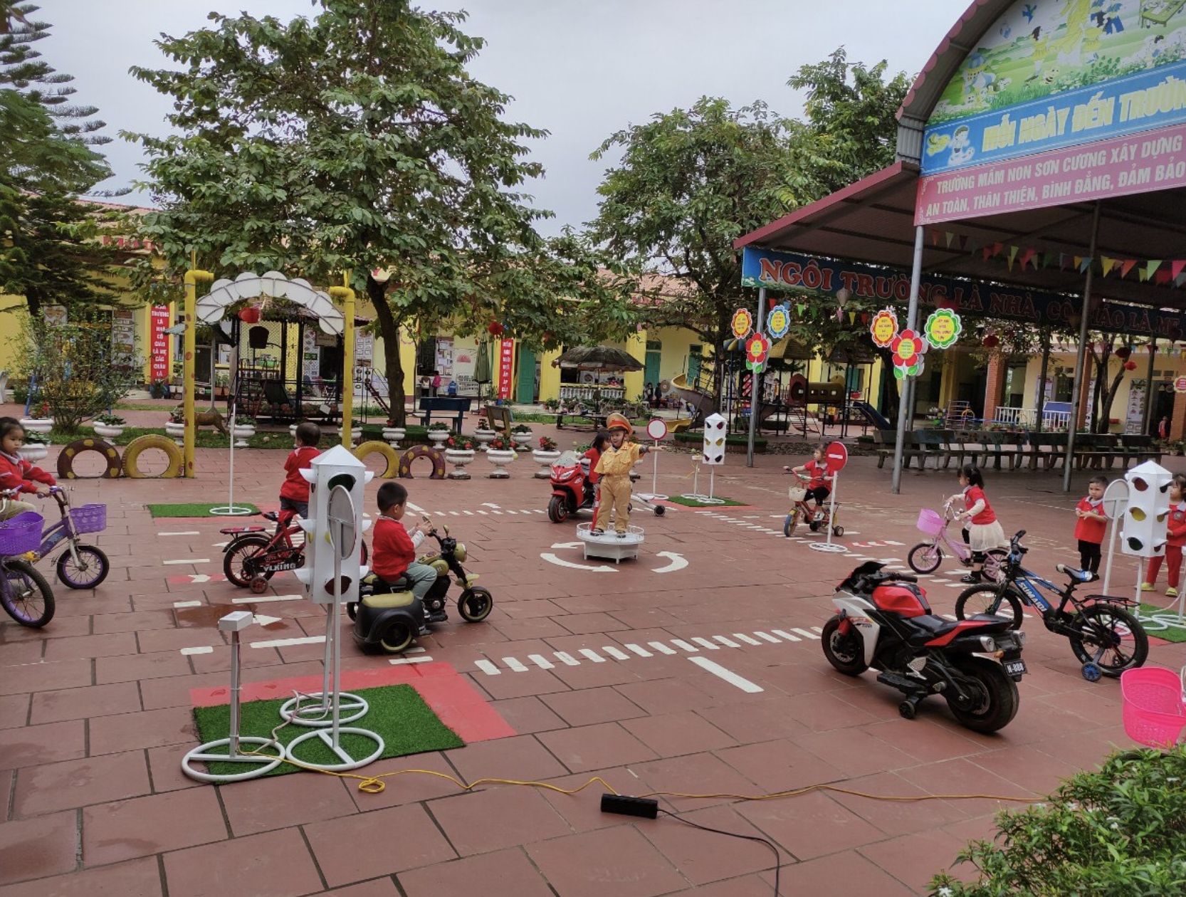 mô hình giao thông mầm non