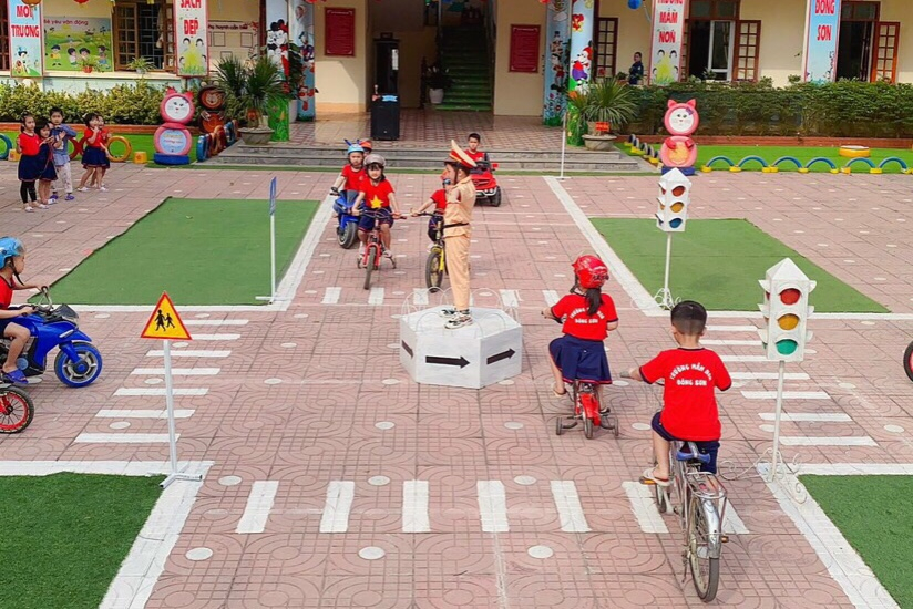 mô hình giao thông mầm non