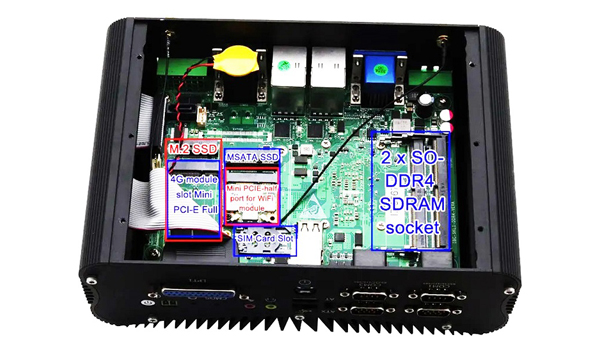 Máy tính công nghiệp hỗ trợ khe cắm PCI/PCIe được trang bị các khe cắm mở rộng chuẩn PCI/PCI Express
