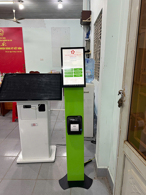 Kiosk kết nối với hệ thống phần mềm quản lý, giúp cơ quan hành chính quản lý hiệu quả
