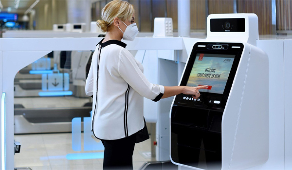 Kiosk tự phục vụ thường được đặt tại sảnh lễ tân của các khách sạn
