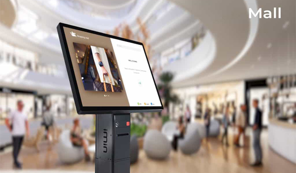 Kiosk tự phục vụ được thiết kế với giao diện quảng cáo trực quan