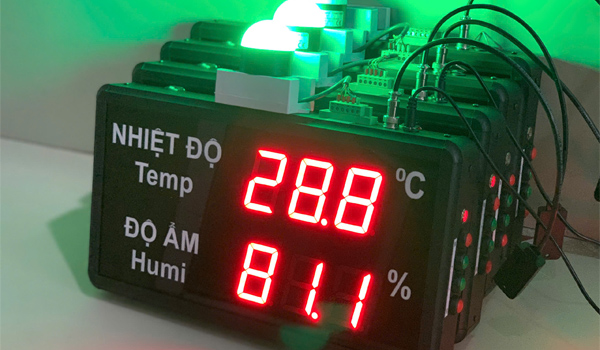 Bảng LED điện tử hiển thị nhiệt độ độ ẩm được ứng dụng rộng rãi trong nhiều lĩnh vực khác nhau