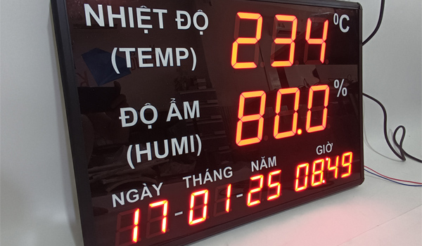 Kích thước bảng hiển thị phụ thuộc vào khoảng cách quan sát & vị trí lắp đặt