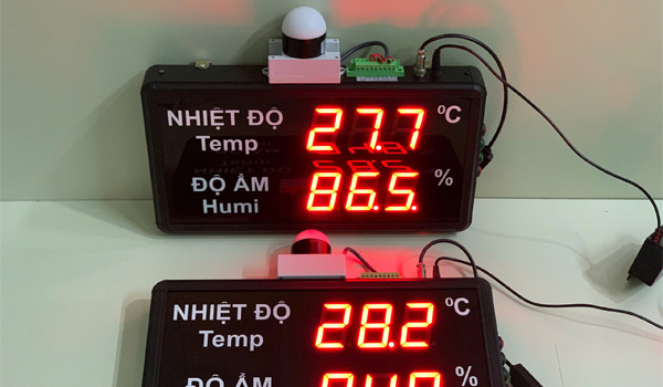 Bảng LED theo dõi nhiệt độ - độ ẩm đảm bảo dữ liệu hiển thị chính xác & ổn định trong thời gian dài