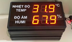 Bảng LED theo dõi nhiệt độ độ ẩm nhà máy
