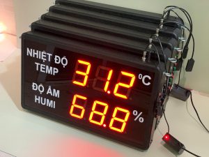 Đồng hồ đo độ nhiệt độ độ ẩm lớn hiển thị 2 mặt