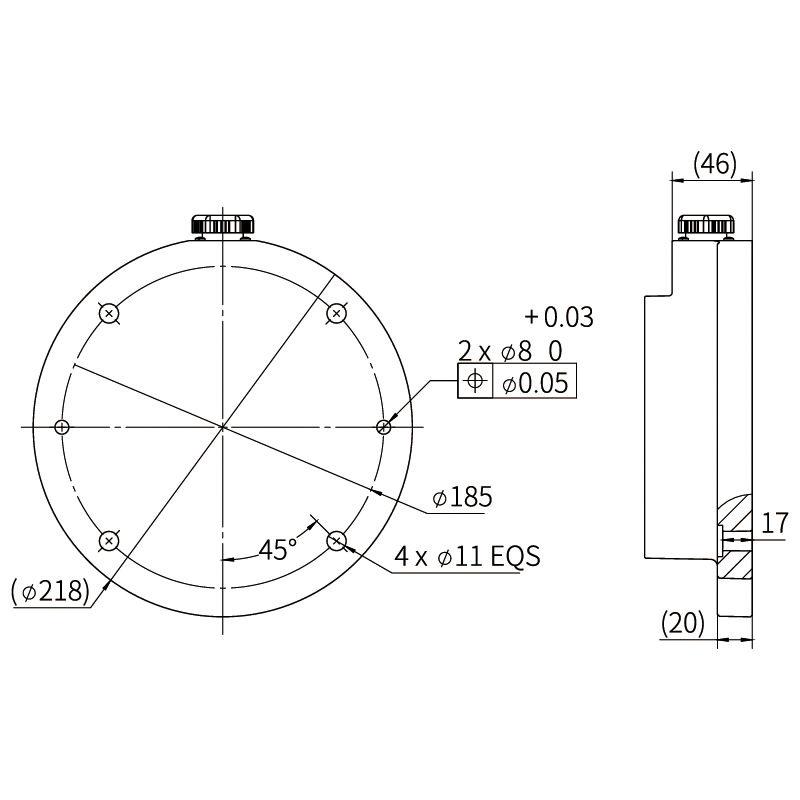 Mặt bích đầu dụng cụ AUBO-i16
