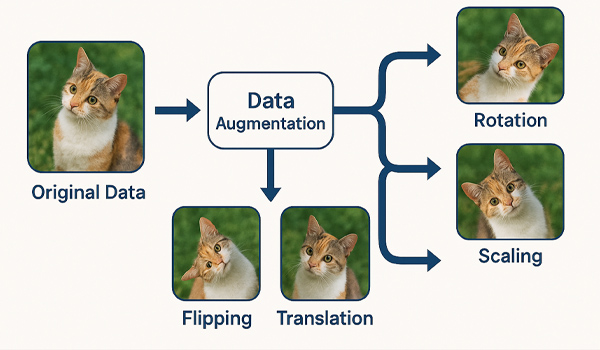 Data Augmentation được sử dụng để tạo ra dữ liệu huấn luyện mới từ dữ liệu gốc