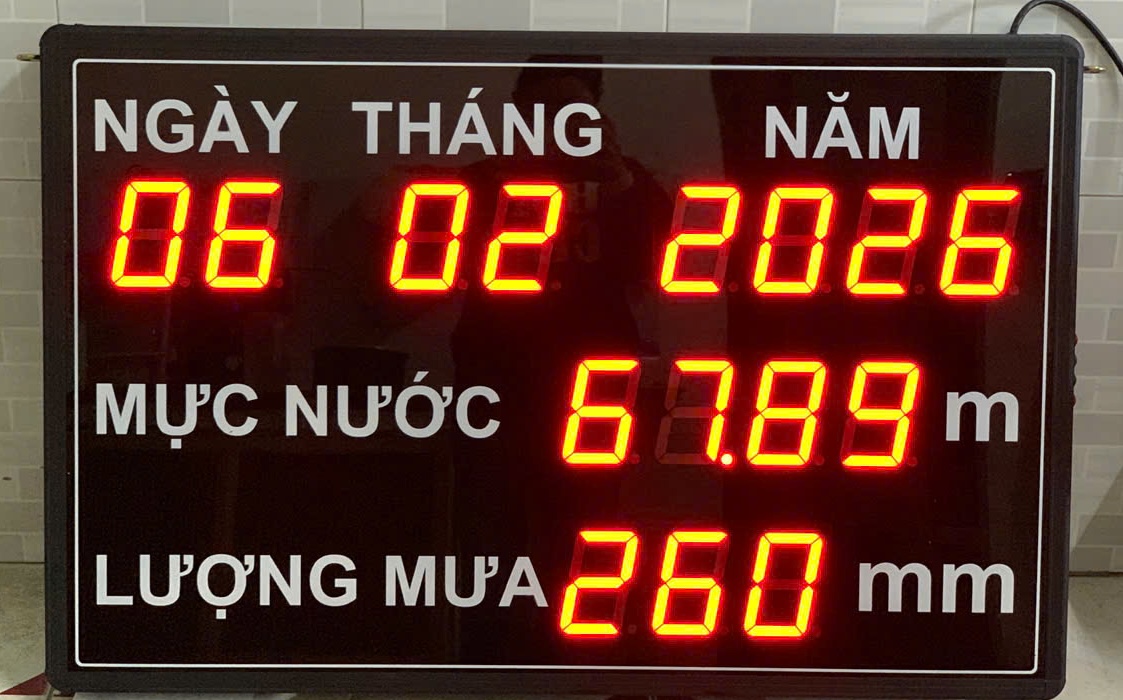 Bảng led hiển thị mực nước lượng mưa