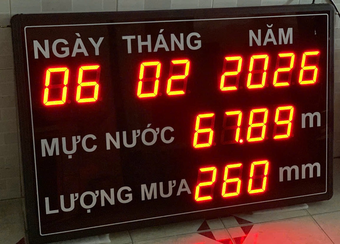 Bảng led hiển thị mực nước lượng mưa