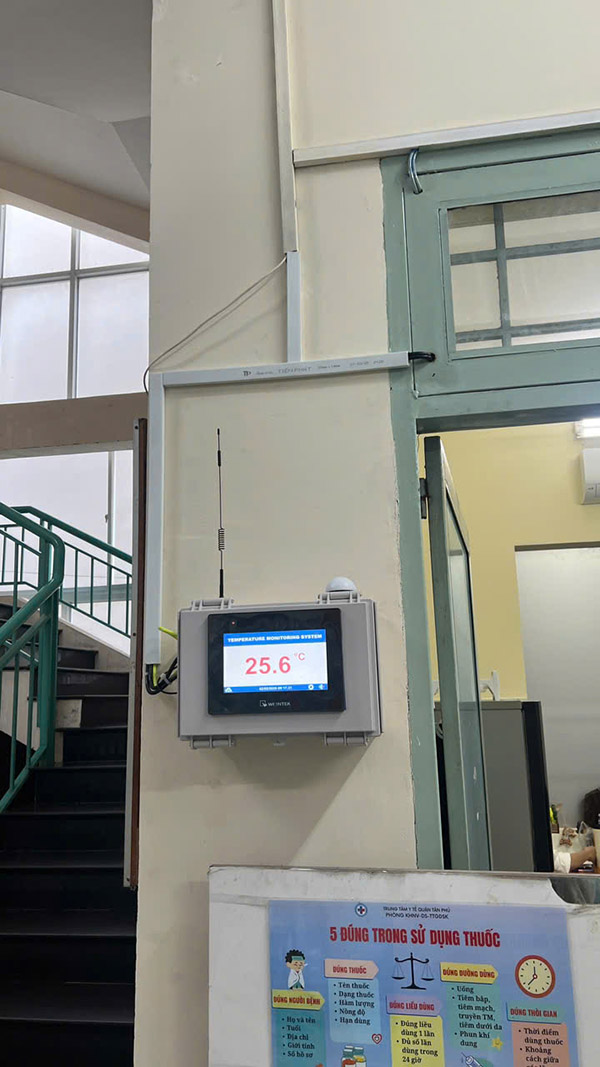 Hình ảnh triển khai thực tế hệ thống giám sát cảnh báo nhiệt độ 5