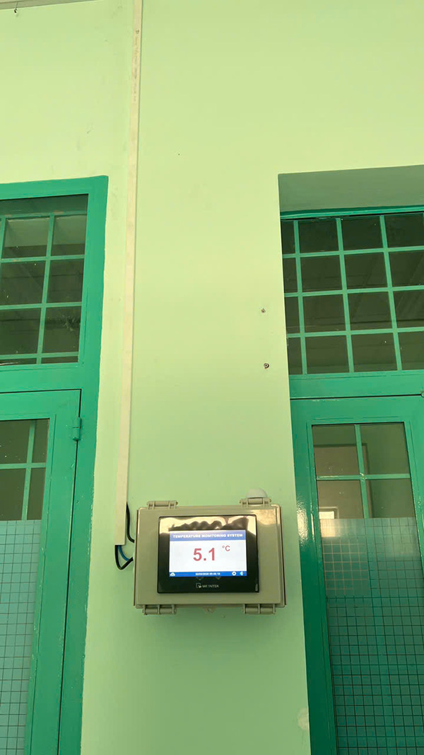 Hình ảnh triển khai thực tế hệ thống giám sát cảnh báo nhiệt độ 1