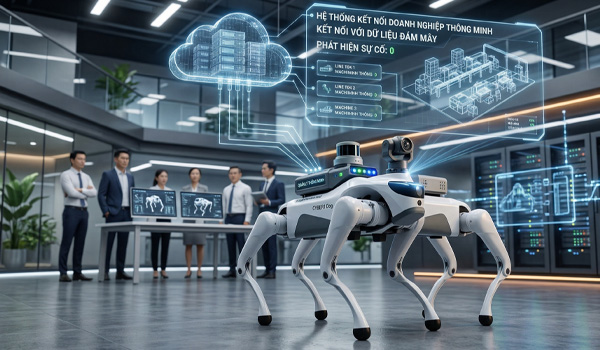 CYBER1 Dog không hoạt động độc lập, mà có thể kết nối với các hệ thống quản lý thông minh