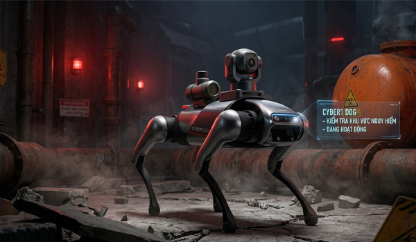 Ứng dụng robot chó CYBER1 trong giám sát, tuần tra & chữa cháy