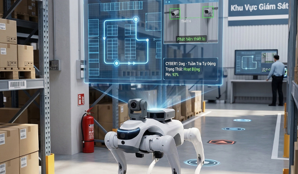 CYBER1 Dog có khả năng tuần tra tự động theo lộ trình được lập trình sẵn
