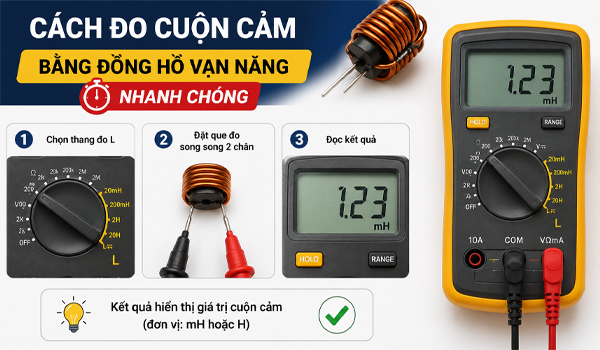 Cách đo cuộn cảm bằng đồng hồ vạn năng nhanh chóng