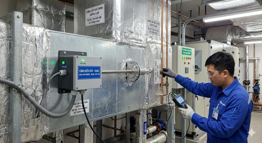 cảm biến gió cho hệ thống điều hòa không khí HVAC