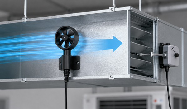 Cảm biến gió trong hệ thống HVAC giúp kiểm soát lưu lượng không khí