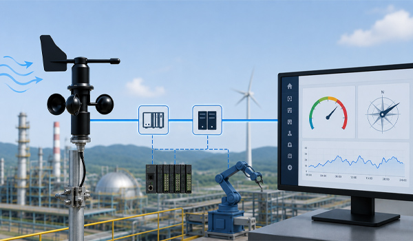 Cảm biến gió trong hệ thống SCADA và tự động hóa công nghiệp hiện đại